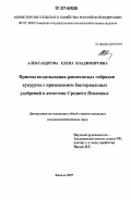 Александрова, Елена Владимировна. Приёмы возделывания раннеспелых гибридов кукурузы с применением бактериальных удобрений в лесостепи Среднего Поволжья: дис. кандидат сельскохозяйственных наук: 06.01.09 - Растениеводство. Кинель. 2007. 228 с.