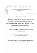 Широков, Олег Николаевич. Принципы формирования политики "защиты прав человека" США и механизм ее реализации на международной арене в конце 60-х - 70-е годы XX века: Исторические аспекты проблемы: дис. кандидат исторических наук: 07.00.15 - История международных отношений и внешней политики. Нижний Новгород. 2001. 276 с.