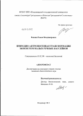 Репкин, Роман Владимирович. Природно-антропогенная трансформация экосистем малых речных бассейнов: дис. кандидат биологических наук: 03.02.08 - Экология (по отраслям). Владимир. 2012. 143 с.