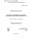 Андреева, Инна Васильевна. Проблемы регулирования естественных монополий в современной экономике России: дис. кандидат экономических наук: 08.00.01 - Экономическая теория. Астрахань. 2004. 161 с.