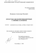 Пожидаев, Александр Петрович. Простые бесконечномерные n-лиевы алгебры: дис. кандидат физико-математических наук: 01.01.06 - Математическая логика, алгебра и теория чисел. Новосибирск. 1998. 86 с.