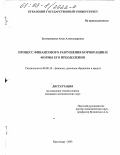 Заостровцева, Анна Александровна. Процесс финансового разрушения корпорации и формы его преодоления: дис. кандидат экономических наук: 08.00.10 - Финансы, денежное обращение и кредит. Краснодар. 2003. 171 с.