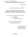 Хлоповских, Андрей Васильевич. Процесс формирования педагогического компонента вузовского образования юристов: дис. кандидат педагогических наук: 13.00.01 - Общая педагогика, история педагогики и образования. Москва. 2004. 209 с.