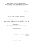Белоногов Владимир Андреевич. Прямые и обратные задачи тепломассопереноса в слоистых средах: дис. кандидат наук: 00.00.00 - Другие cпециальности. ФГБУН Институт гидродинамики им. М.А. Лаврентьева Сибирского отделения Российской академии наук. 2023. 166 с.