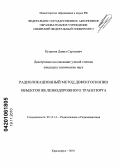 Кудинов, Данил Сергеевич. Радиолокационный метод дефектоскопии объектов железнодорожного транспорта: дис. кандидат технических наук: 05.12.14 - Радиолокация и радионавигация. Красноярск. 2010. 156 с.