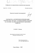 Хахалин, Алексей Александрович. Разработка алгоритмов оптимизации оптических систем с градиентными средами на основе анализа их компенсационных свойств: дис. кандидат технических наук: 01.04.05 - Оптика. Новосибирск. 2003. 157 с.