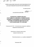 Караев, Игорь Олегович. Разработка универсального программного комплекса формирования тарифов на природный газ региональной системы управления деятельностью газоснабжающих организаций: дис. кандидат технических наук: 05.13.01 - Системный анализ, управление и обработка информации (по отраслям). Владикавказ. 2005. 203 с.