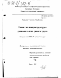 Ружелович, Татьяна Михайловна. Развитие инфраструктуры регионального рынка труда: дис. кандидат экономических наук: 08.00.07 - Экономика труда. Омск. 1997. 169 с.