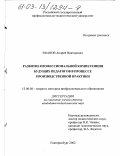 Ефанов, Андрей Викторович. Развитие профессиональной компетенции будущих педагогов в процессе производственной практики: дис. кандидат педагогических наук: 13.00.08 - Теория и методика профессионального образования. Екатеринбург. 2002. 208 с.