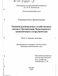 Климовец, Ольга Валентиновна. Развитие региональных хозяйственных связей в организации Черноморского экономического сотрудничества (ЧЭС): дис. кандидат экономических наук: 08.00.14 - Мировая экономика. Москва. 2002. 220 с.