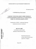 Горячев, Игорь Николаевич. Развитие территориального общественного самоуправления как института гражданского общества: региональный аспект: дис. кандидат социологических наук: 22.00.04 - Социальная структура, социальные институты и процессы. Пенза. 2011. 171 с.