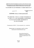 Клычова, Айгуль Сейитмухамедовна. Развитие учета и внутреннего аудита в управлении землями сельскохозяйственного назначения: дис. кандидат наук: 08.00.12 - Бухгалтерский учет, статистика. Казань. 2013. 185 с.