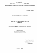 Слабинский, Денис Васильевич. Развитие учета основных средств в России: дис. кандидат экономических наук: 08.00.12 - Бухгалтерский учет, статистика. Белгород. 2006. 214 с.