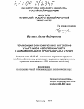 Кузина, Анна Федоровна. Реализация экономических интересов участников свеклосахарного подкомплекса АПК Краснодарского края: дис. кандидат экономических наук: 08.00.05 - Экономика и управление народным хозяйством: теория управления экономическими системами; макроэкономика; экономика, организация и управление предприятиями, отраслями, комплексами; управление инновациями; региональная экономика; логистика; экономика труда. Краснодар. 2004. 200 с.