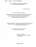 Латкин, Константин Александрович. Рентабельность использования внешних ресурсов как инструмент повышения эффективности промышленного производства: дис. кандидат экономических наук: 08.00.05 - Экономика и управление народным хозяйством: теория управления экономическими системами; макроэкономика; экономика, организация и управление предприятиями, отраслями, комплексами; управление инновациями; региональная экономика; логистика; экономика труда. Владивосток. 2005. 136 с.