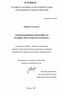 Ильин, Степан Иевич. Резервы повышения эффективности топливно-энергетического комплекса: дис. кандидат экономических наук: 08.00.05 - Экономика и управление народным хозяйством: теория управления экономическими системами; макроэкономика; экономика, организация и управление предприятиями, отраслями, комплексами; управление инновациями; региональная экономика; логистика; экономика труда. Москва. 2007. 171 с.