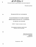 Федоровская, Наталья Александровна. Роль риторики в русской духовной певческой культуре XVII - XVIII веков: На примере темы покаяния: дис. кандидат искусствоведения: 24.00.01 - Теория и история культуры. Владивосток. 2003. 174 с.