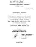 Андреева, Ольга Николаевна. Семантика календарного праздника в честь святого Ильи-пророка: На общерусском фоне и материале тамбовских говоров: дис. кандидат филологических наук: 10.02.01 - Русский язык. Тамбов. 2003. 223 с.