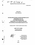 Самигуллина, Айгуль Фидусовна. Система институциональной поддержки малого предпринимательства в Российской Федерации: содержание, пути совершенствования: На материалах Республики Башкортостан: дис. кандидат экономических наук: 08.00.05 - Экономика и управление народным хозяйством: теория управления экономическими системами; макроэкономика; экономика, организация и управление предприятиями, отраслями, комплексами; управление инновациями; региональная экономика; логистика; экономика труда. Уфа. 1999. 186 с.