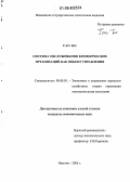 Гао Бо. Система обслуживания коммерческих организаций как объект управления: дис. кандидат экономических наук: 08.00.05 - Экономика и управление народным хозяйством: теория управления экономическими системами; макроэкономика; экономика, организация и управление предприятиями, отраслями, комплексами; управление инновациями; региональная экономика; логистика; экономика труда. Иваново. 2006. 165 с.