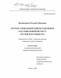 Водопьянова, Татьяна Павловна. Система социальной защиты работников как социальный институт российского общества: дис. кандидат социологических наук: 22.00.04 - Социальная структура, социальные институты и процессы. Москва. 2003. 137 с.