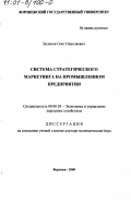 Беленов, Олег Николаевич. Система стратегического маркетинга на промышленном предприятии: дис. доктор экономических наук: 08.00.05 - Экономика и управление народным хозяйством: теория управления экономическими системами; макроэкономика; экономика, организация и управление предприятиями, отраслями, комплексами; управление инновациями; региональная экономика; логистика; экономика труда. Воронеж. 2000. 438 с.