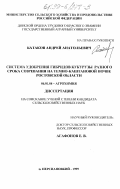 Батаков, Андрей Анатольевич. Система удобрения гибридов кукурузы различного срока созревания на темно-каштановой почве Ростовской области: дис. кандидат сельскохозяйственных наук: 06.01.04 - Агрохимия. п. Персиановский. 1999. 182 с.