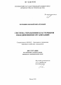 Терешин, Евгений Михайлович. Система управления кластерными объединениями организаций: дис. кандидат экономических наук: 08.00.05 - Экономика и управление народным хозяйством: теория управления экономическими системами; макроэкономика; экономика, организация и управление предприятиями, отраслями, комплексами; управление инновациями; региональная экономика; логистика; экономика труда. Пенза. 2012. 133 с.