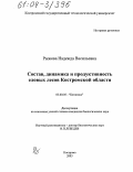 Рыжова, Надежда Васильевна. Состав, динамика и продуктивность еловых лесов Костромской области: дис. кандидат биологических наук: 03.00.05 - Ботаника. Кострома. 2003. 176 с.