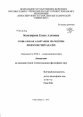 Кансиярова, Елена Азатовна. Социальная адаптация молодежи: философский анализ: дис. кандидат философских наук: 09.00.11 - Социальная философия. Новосибирск. 2011. 190 с.