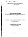 Татарская, Ольга Вячеславовна. Социально-экономический механизм государственной поддержки малого предпринимательства в сфере услуг: дис. кандидат экономических наук: 08.00.05 - Экономика и управление народным хозяйством: теория управления экономическими системами; макроэкономика; экономика, организация и управление предприятиями, отраслями, комплексами; управление инновациями; региональная экономика; логистика; экономика труда. Москва. 2001. 128 с.