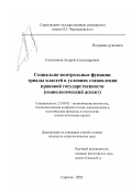 Ключников, Андрей Александрович. Социально-контрольные функции триады властей в условиях становления правовой государственности: дис. кандидат социологических наук: 23.00.02 - Политические институты, этнополитическая конфликтология, национальные и политические процессы и технологии. Саратов. 2002. 189 с.