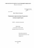 Бриль, Михаил Сергеевич. Социальные представления об агрессии в поликультурной среде: дис. кандидат психологических наук: 19.00.05 - Социальная психология. Санкт-Петербург. 2013. 191 с.