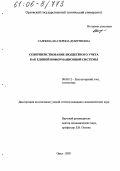 Саяпина, Екатерина Дмитриевна. Совершенствование бюджетного учета как единой информационной системы: дис. кандидат экономических наук: 08.00.12 - Бухгалтерский учет, статистика. Орел. 2005. 203 с.