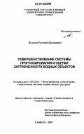 Палагин, Евгений Дмитриевич. Совершенствование системы прогнозирования и оценки загрязненности водных объектов: дис. кандидат технических наук: 05.23.04 - Водоснабжение, канализация, строительные системы охраны водных ресурсов. Самара. 2007. 149 с.