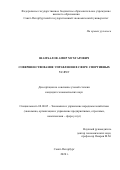 Шамхалов Амир Мухтарович. Совершенствование управления в сфере спортивных услуг: дис. кандидат наук: 08.00.05 - Экономика и управление народным хозяйством: теория управления экономическими системами; макроэкономика; экономика, организация и управление предприятиями, отраслями, комплексами; управление инновациями; региональная экономика; логистика; экономика труда. ФГБОУ ВО «Санкт-Петербургский государственный экономический университет». 2020. 155 с.