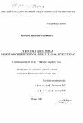 Каганов, Илья Вячеславович. Спиновая динамика в низкоконцентрированных парамагнетиках: дис. кандидат физико-математических наук: 01.04.07 - Физика конденсированного состояния. Пермь. 1998. 89 с.