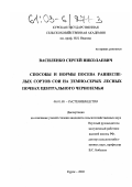 Василенко, Сергей Николаевич. Способы и нормы посева раннеспелых сортов сои на темно-серых лесных почвах Центрального Черноземья: дис. кандидат сельскохозяйственных наук: 06.01.09 - Растениеводство. Курск. 2002. 165 с.