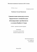 Чалбанова, Татьяна Михайловна. Сравнительная оценка результатов хирургического лечения больных облитерирующим тромбангиитом в условиях Крайнего Севера: дис. кандидат медицинских наук: 14.00.44 - Сердечно-сосудистая хирургия. Москва. 2004. 122 с.