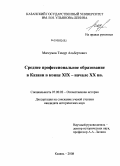 Магсумов, Тимур Альбертович. Среднее профессиональное образование в Казани в конце XIX - начале XX вв.: дис. кандидат исторических наук: 07.00.02 - Отечественная история. Казань. 2008. 253 с.