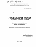 Кузнецова, Галина Викторовна. Средства театральной педагогики в дирижерско-хоровой подготовке будущего учителя музыки: дис. кандидат педагогических наук: 13.00.08 - Теория и методика профессионального образования. Москва. 2005. 211 с.