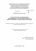 Белова, Надежда Евгеньевна. Стратегическое планирование предпринимательской деятельности инвестиционно-строительных компаний: дис. кандидат наук: 08.00.05 - Экономика и управление народным хозяйством: теория управления экономическими системами; макроэкономика; экономика, организация и управление предприятиями, отраслями, комплексами; управление инновациями; региональная экономика; логистика; экономика труда. Санкт-Петербург. 2013. 196 с.