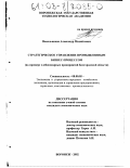 Помельников, Александр Михайлович. Стратегическое управление промышленным бизнес-процессом: На примере хлебопекарных предприятий Белгородской области: дис. кандидат экономических наук: 08.00.05 - Экономика и управление народным хозяйством: теория управления экономическими системами; макроэкономика; экономика, организация и управление предприятиями, отраслями, комплексами; управление инновациями; региональная экономика; логистика; экономика труда. Воронеж. 2002. 185 с.