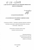 Сегеди, Игорь Борисович. Стратегическое управление развитием сферы культуры: дис. кандидат экономических наук: 08.00.05 - Экономика и управление народным хозяйством: теория управления экономическими системами; макроэкономика; экономика, организация и управление предприятиями, отраслями, комплексами; управление инновациями; региональная экономика; логистика; экономика труда. Санкт-Петербург. 2005. 173 с.