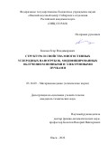 Князев Егор Владимирович. Структура и свойства многостенных углеродных нанотрубок, модифицированных облучением ионными и электронными пучками: дис. кандидат наук: 05.16.09 - Материаловедение (по отраслям). ФГАОУ ВО «Омский государственный технический университет». 2022. 134 с.