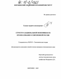 Галкин, Андрей Александрович. Структура национальной экономики и ее преобразование в современной России: дис. кандидат экономических наук: 08.00.01 - Экономическая теория. Воронеж. 2005. 180 с.