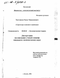 Тазетдинов, Равил Миназимович. Структура основного капитала: дис. кандидат экономических наук: 08.00.01 - Экономическая теория. Казань. 2001. 161 с.