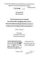 Благовещенский, Иван Викторович. Структура растительного покрова, систематический, географический и эколого-биологический анализ флоры болотных экосистем центральной части Приволжской возвышенности: дис. доктор биологических наук: 03.00.16 - Экология. Ульяновск. 2006. 648 с.