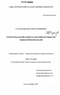 Галсанамжилова, Оюна Норжиновна. Структурная маргинальность в российском обществе: социологический анализ: дис. кандидат социологических наук: 22.00.01 - Теория, методология и история социологии. Санкт-Петербург. 2007. 148 с.