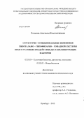 Логинова, Анастасия Константиновна. Структурно - функциональные изменения гипоталамо –гипофизарно – гонадной системы крыс в условиях воздействия дестабилизирующих факторов: дис. кандидат медицинских наук: 03.03.04 - Клеточная биология, цитология, гистология. Оренбург. 2013. 131 с.